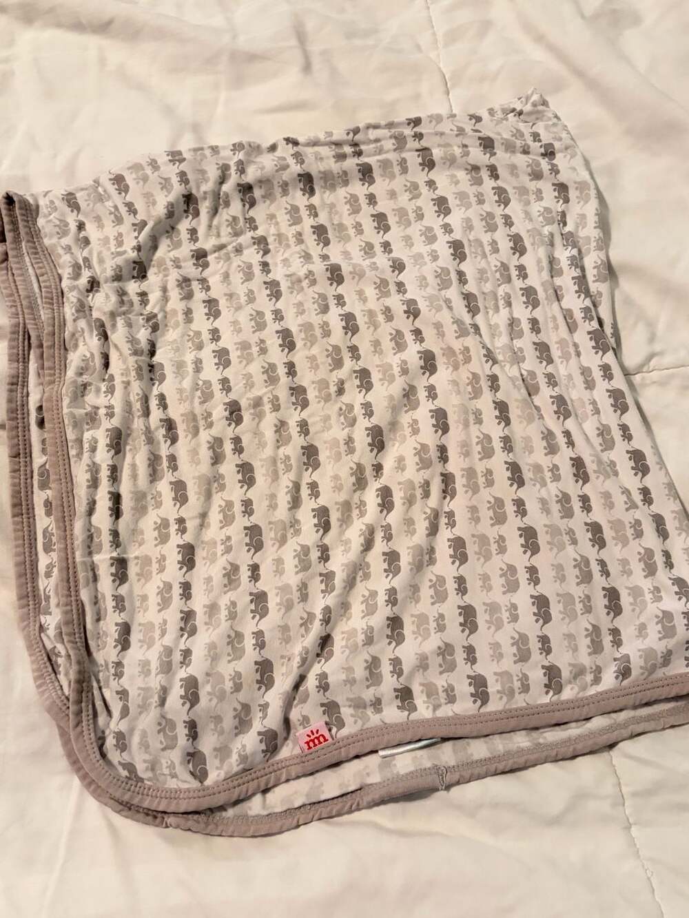 Magnetic Me Dancing Elephants Print Modal Baby Boy Swaddle Blanket 30x30